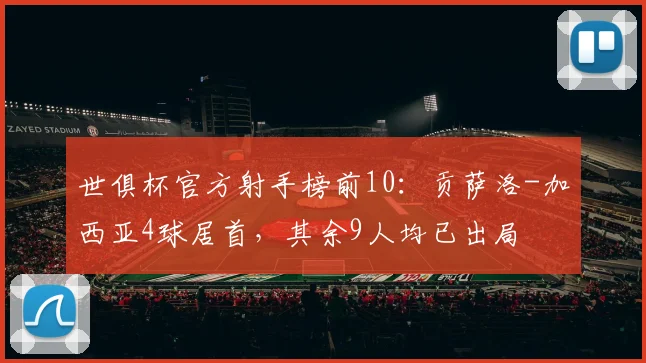 世俱杯官方射手榜前10：贡萨洛-加西亚4球居首，其余9人均已出局